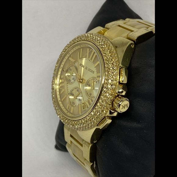 Michael Kors MK5802 Women's Gold Bracelet Analog Dial Quartz Wrist Watch EY323 - Picture 4 of 12